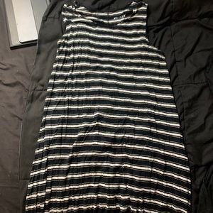 Black and white maxi dress